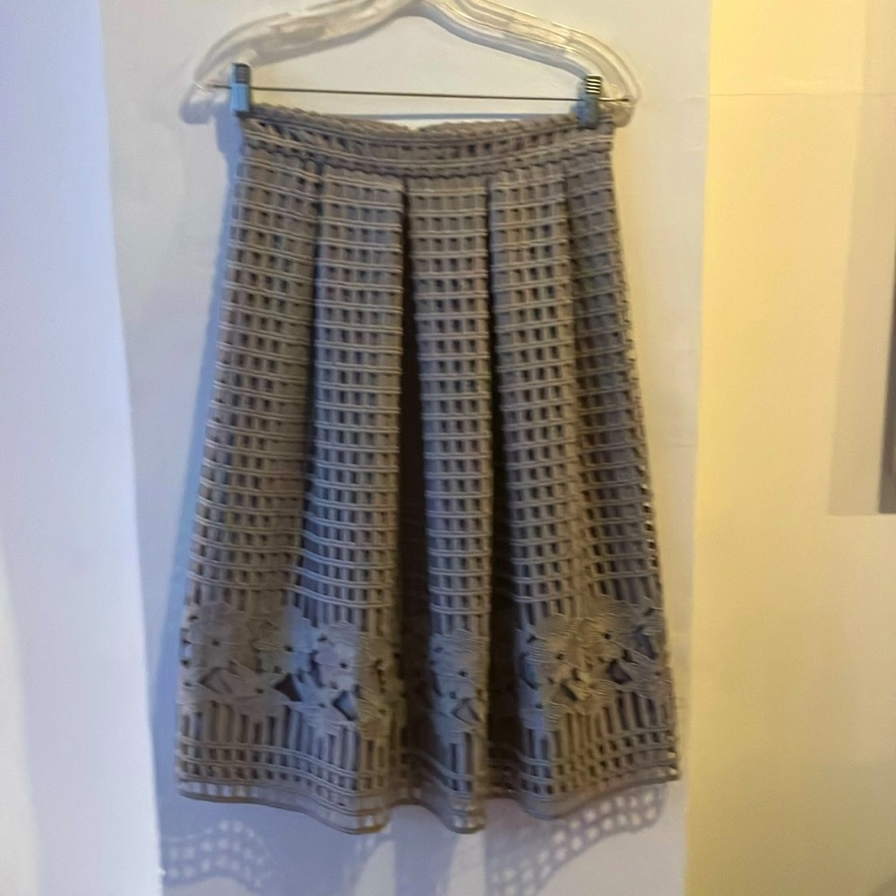 Marcella grey, cut-out fabric skirt